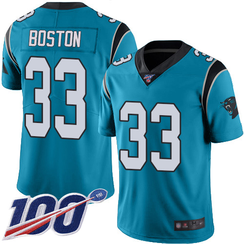 Carolina Panthers Limited Blue Men Tre Boston Jersey NFL Football 33 100th Season Rush Vapor Untouchable